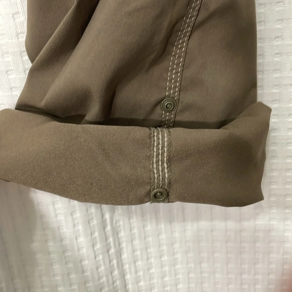 Prana men’s‎ Large nylon flat front khaki cargo pants.